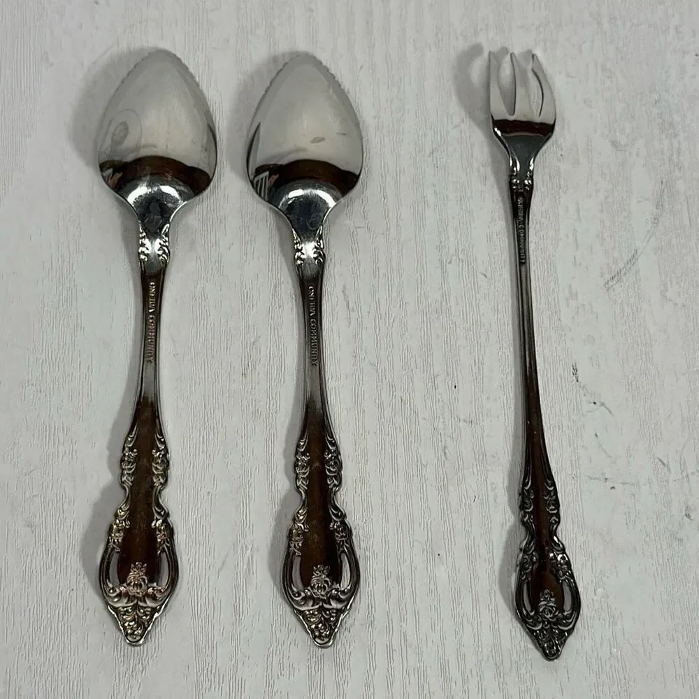 Oneida Community Brahms Stainless‎ Steel Flatware Bundle Cocktail Spoon set of 3